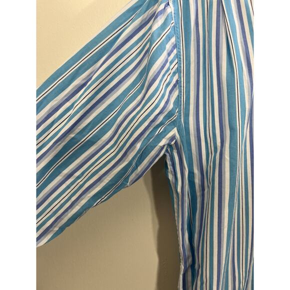 Nat Nast Coastal American Fit Retro Resort Striped Boho Preppy Button Up Shirt M - Picture 12 of 15